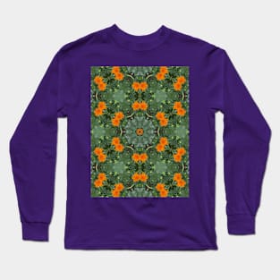 Orange Marigold Pattern Long Sleeve T-Shirt